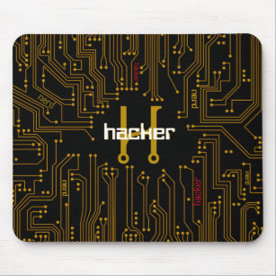 Programmer Computer Chip Black Name Mouse Pad