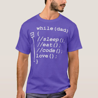 Programmer Dad  Sleep Eat Code Funny Fathers Day T-Shirt