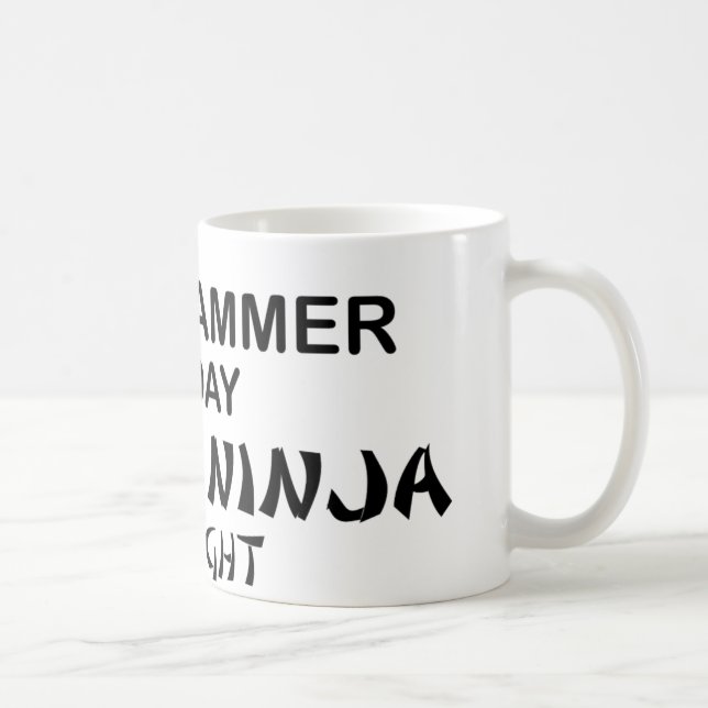 Programmer Deadly Ninja by Night Coffee Mug (Right)