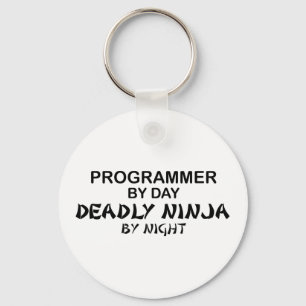 Programmer Deadly Ninja by Night Keychain