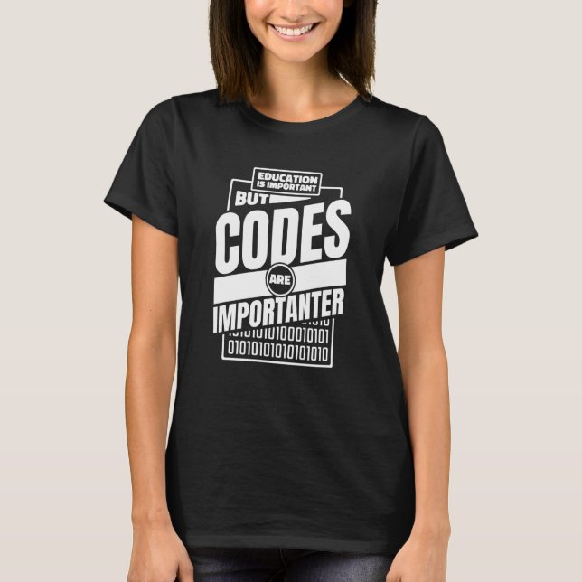 Programmer Developer Coder Programming Coding T-Shirt (Front)