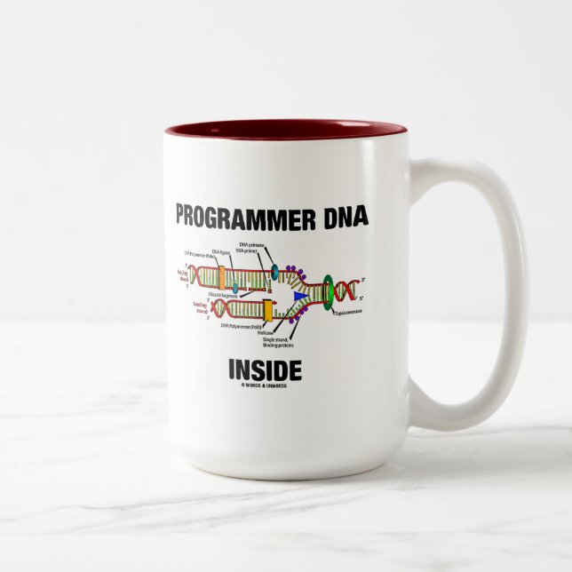 Programmer DNA Inside (DNA Replication) Two-Tone Coffee Mug (Right)