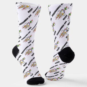 Programmer DNA Inside Molecular Biology Humor Socks