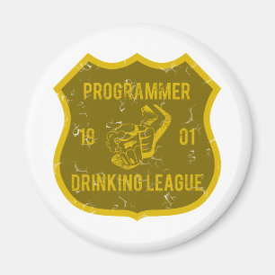 Programmer Drinking League Magnet