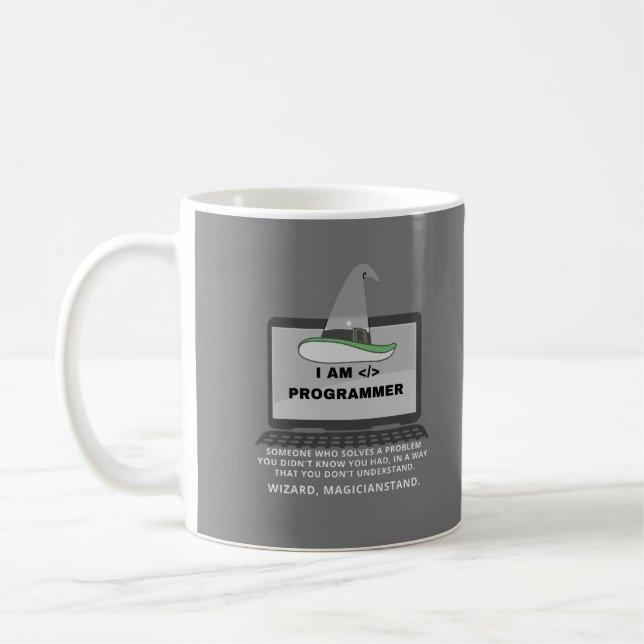 Programmer Funny Definition Coffee Mug (Left)
