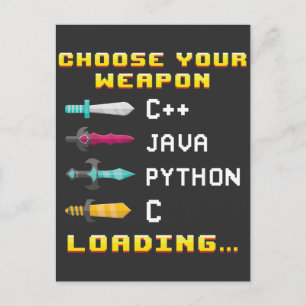 Programmer Geek Java C Python Computer IT Nerd Postcard
