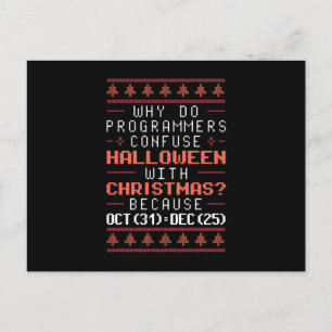 Programmer holidays postcard