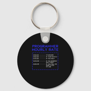Programmer Hourly Rate Programming Coding Coder Gi Keychain