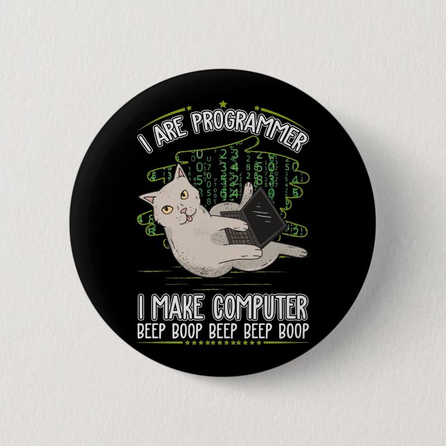Programmer humour computer science 2 inch round button (Front)