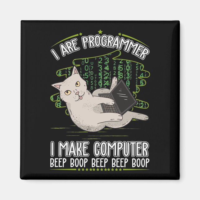 Programmer humour computer science magnet (Front)