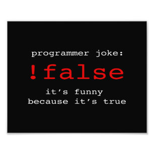 PROGRAMMER JOKE PHOTO PRINT