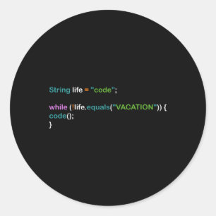 Programmer Nerd Computer Science Programming Classic Round Sticker