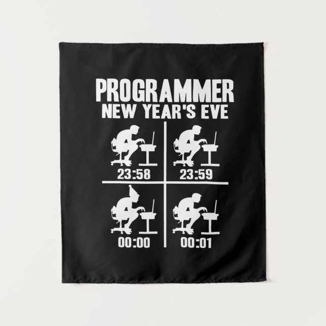 Programmer New Year's Ever Tapestry (Front)