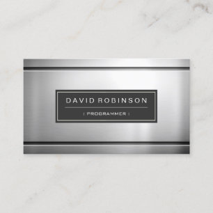 Programmer - Premium Silver Metal Business Card