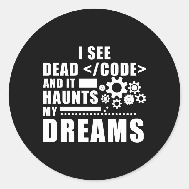 Programmer Saying Computer Science Programming Classic Round Sticker (Front)
