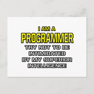 Programmer...Superior Intelligence Postcard