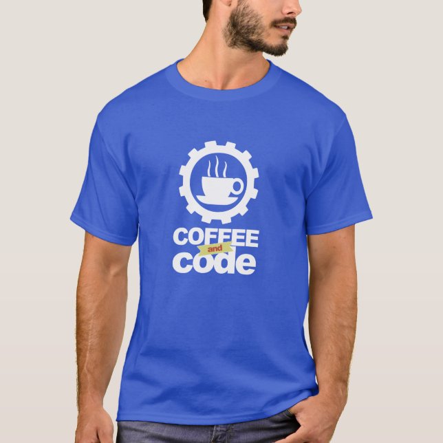 programmer t-shirt:coffee and code T-Shirt (Front)