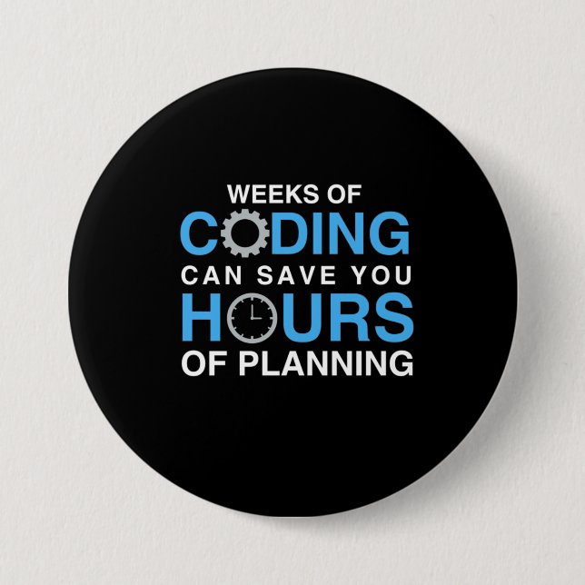 Programmer Weeks Of Coding 3 Inch Round Button (Front)