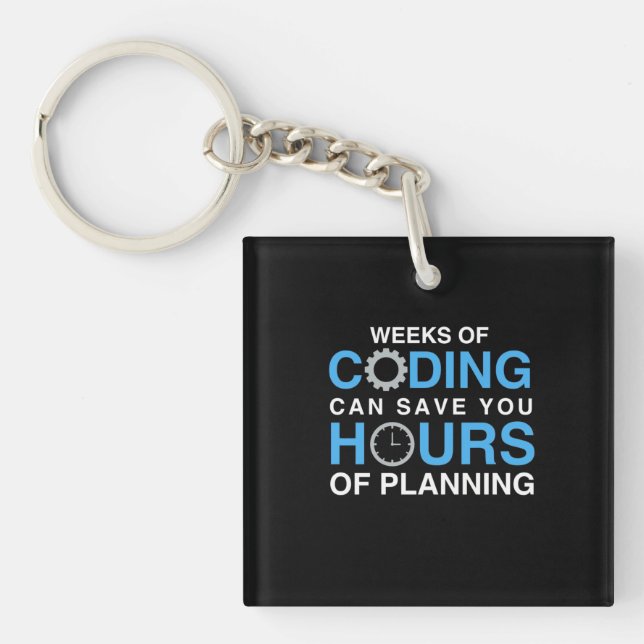Programmer Weeks Of Coding Keychain (Front)
