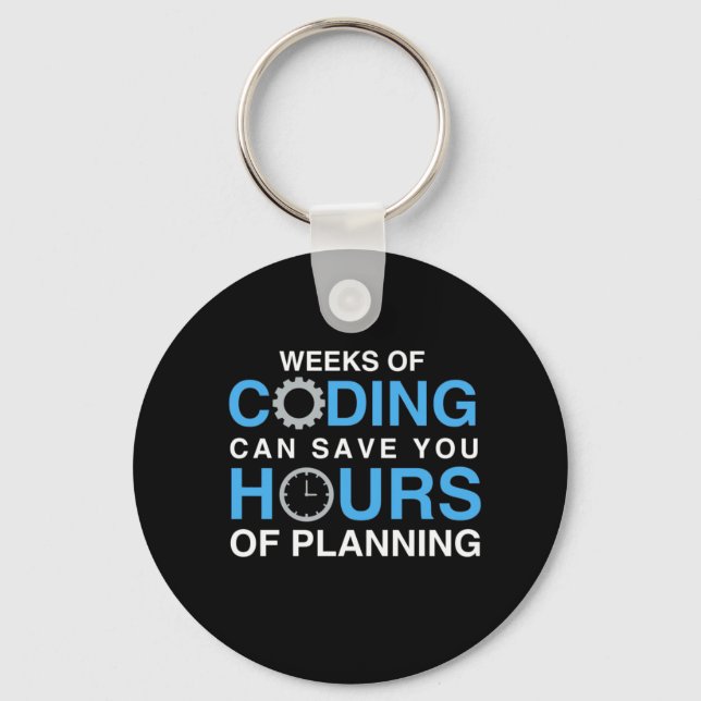 Programmer Weeks Of Coding Keychain (Front)