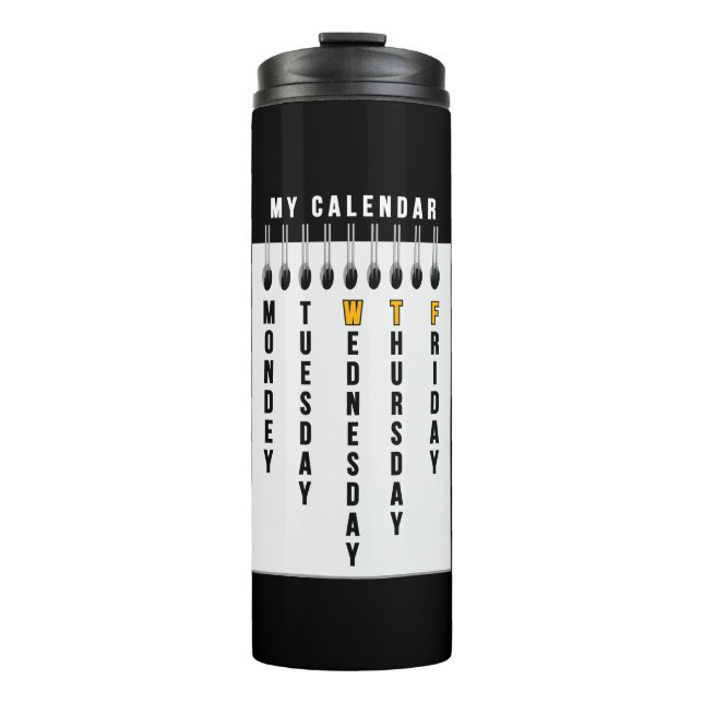 Programmers Calendar Thermal Tumbler (Front)