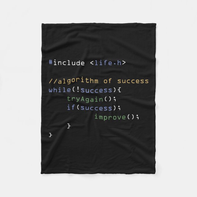 Programmers Computer Science Meme Coding Humour  Fleece Blanket (Front)