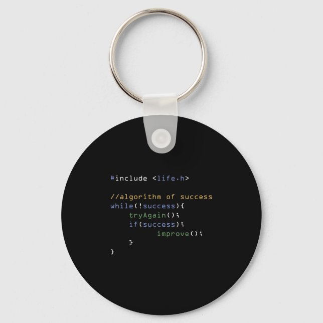 Programmers Computer Science Meme Coding Humour  Keychain (Front)