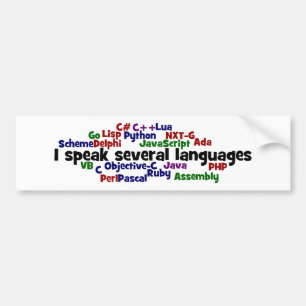 Programmers Have Multiple Programming Skills Bumper Sticker