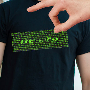 Programmers Machine Code Binary Background Custom Name Tag