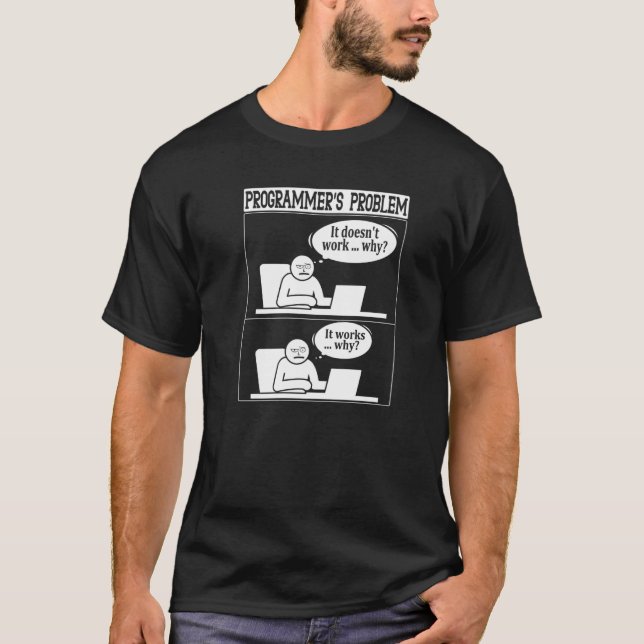 Programmers Problem Technology Software Script Htm T-Shirt (Front)