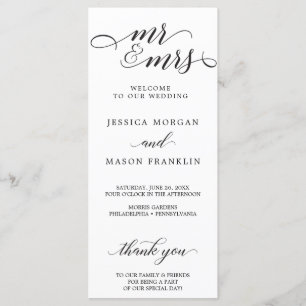 Programmes classiques de mariage de script - M. et
