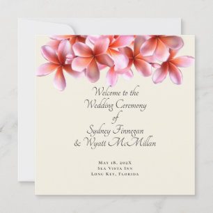 Programmes de cérémonie de mariage simple Plumeria