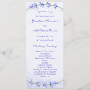 Programmes de cérémonie Mariage de l'aquarelle Lav