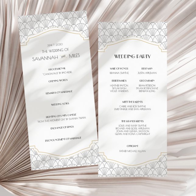 Programmes de mariage Art Déco Frame (Créateur téléchargé)