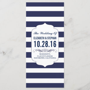 Programmes de mariage chic Marine et Blancs