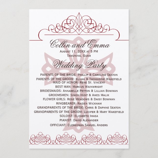 Programmes de mariage croisé (Devant)