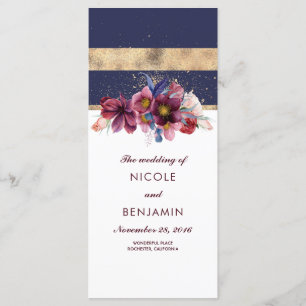 Programmes de mariage de la marine de Bourgogne et