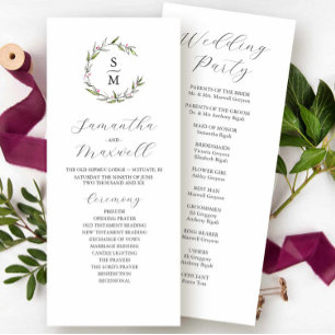 Programmes de mariage d'hiver Fleur Hibiscus rose