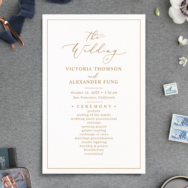 Programmes de mariage élégants et minimalistes (Créateur téléchargé)