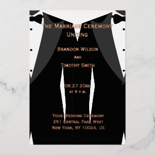 Programmes de mariage gay élégants avec feuille d'