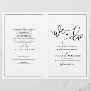 Programmes de mariage Moderne Bounce Calligraphie 