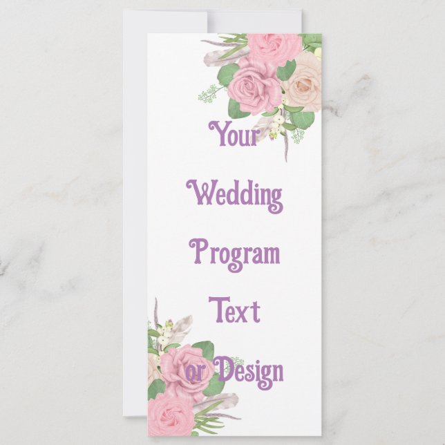 Programmes de mariage personnalisés - Modèle modif (Devant)