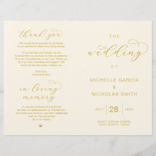 Programmes de mariage pliables, sur le thème Elega
