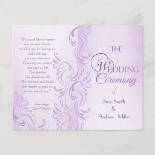 Programmes de mariage pourpre grungy