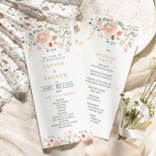 Programmes de mariage rustiques Fleur sauvage
