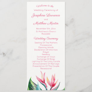 Programmes de mariage tropical Oiseau du Paradis
