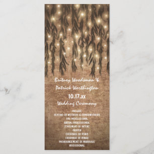 Programmes de mariage vintage du Willow Tree de pl