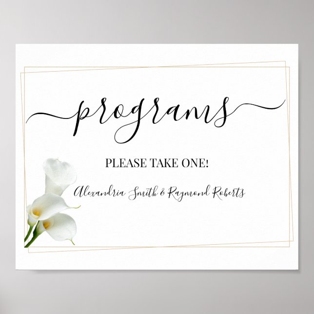 Programmes Décoration de cérémonie de mariage Call (Devant)