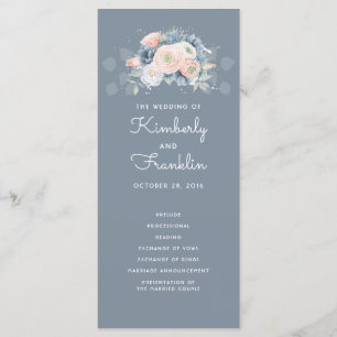 Programmes floraux de mariage de rose bleu et