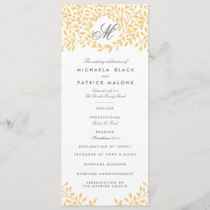 Programmes secrets de mariage de jardin - Jaune de